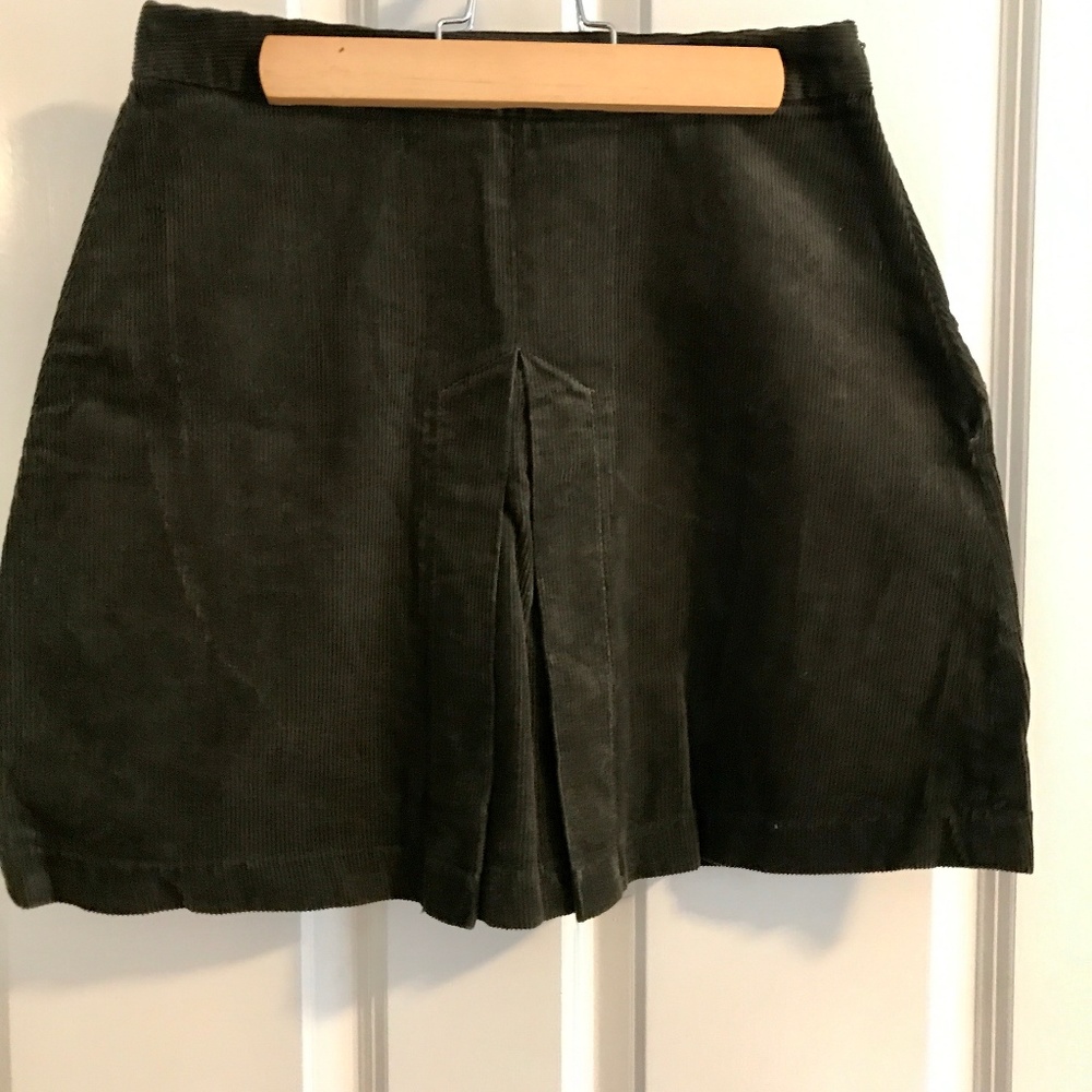 Zara Corduroy Olive Skirt